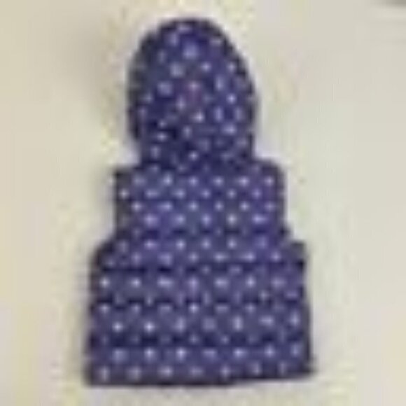 Gymboree Girls Size 2T Purple Polka Dot Hooded Puffer Vest Fur Trim NWT - Picture 6 of 6
